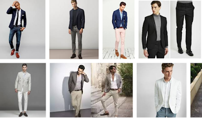 Blazer suits with jeans trousers for men
