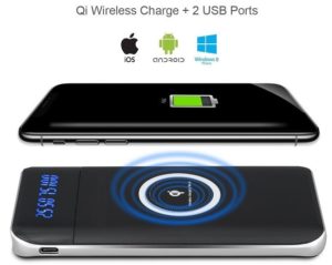 Powernews 500000mAh Power Bank Qi Wireless Charging USB Portable Battery Charger