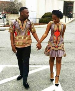 simple ankara embroiled style for couples