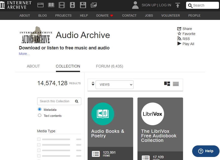 audio archive: download and listen to free music and audio