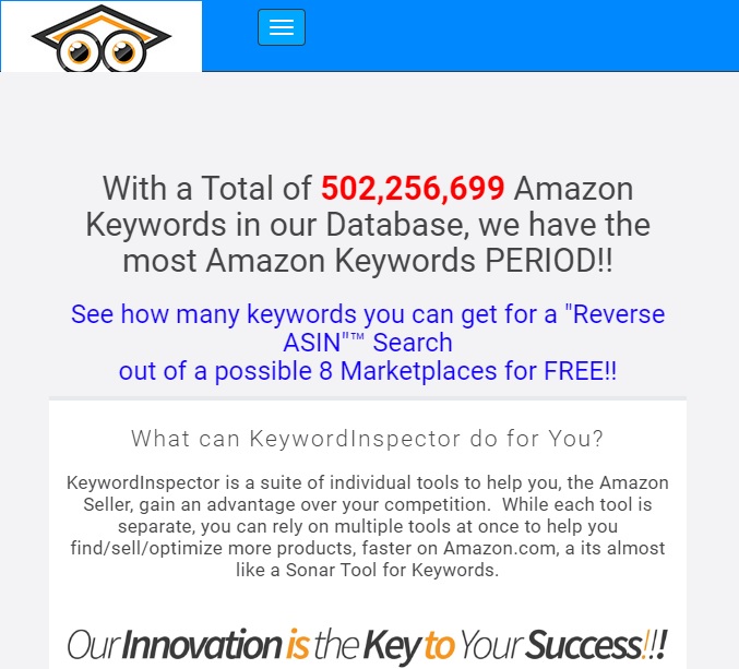 keyword Inspector tool for sellers