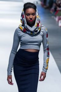 lovely crop sweater with ankara design and high waist skirt - momoafrica