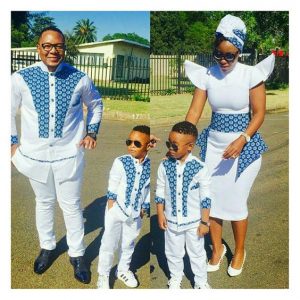 plain and pattern ankara style for couples and their little son - instagram