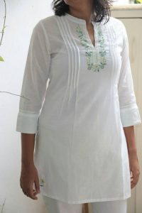 plus size plain white ankara senator style with flower embroidery - bottom fashionlife buzz