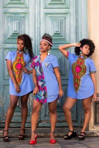 short shirt jeans gown with ankara designs for ladies - africanfashionclub
