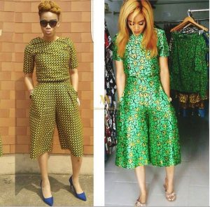 simple ankara palazzo short with a matching blouse - momoafrica