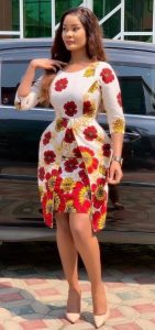 teenage queens floral ankara short skirt with long split top - fashionruk
