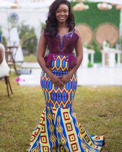 traditional wedding kente gown idea for engagement - blog stylishgwinafrica