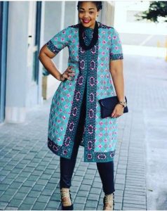 two piece long ankara short sleeve suit with jeans trousers - menfashionstrends info