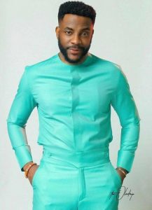 Corporate plain ankara shirt and trouser style for young men, inspired by Ebuka