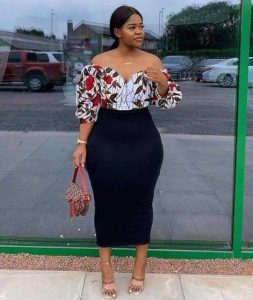 latest ankara skirt and blouse style for curvy ladies
