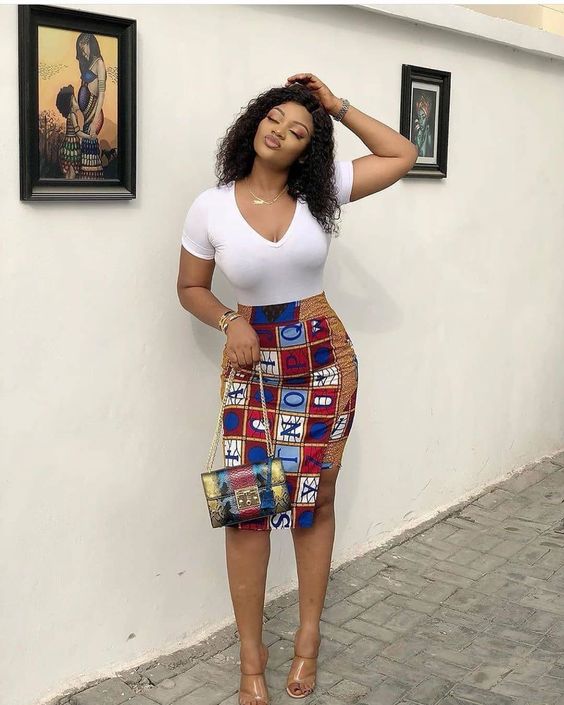 Pencil Skirt Ankara Styles Short Skirt And Blouse Chitenge Skirts