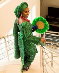unique ankara lace gown with wrapper style for young ladies, traditional wedding fashion