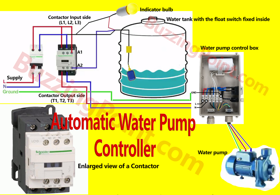 how to connect and install automatic water pump controller in your home