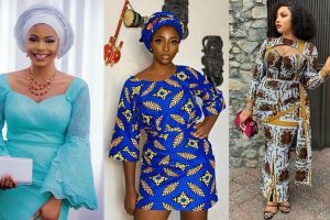 trending ankara blouse and wrapper styles for young ladies