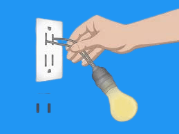 A test bulb for checking the earthing of a building