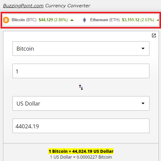 current price of popular fiat and cryptocurrencies in usd