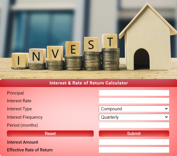 effective rate of returns and interest amount calculator app