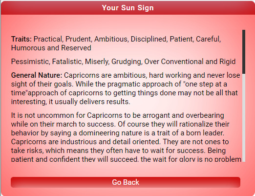 sun signs app - traits, general nature, love and relationship details