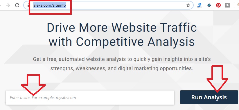 alexa domain name analysis - how to check alexa rank of any site