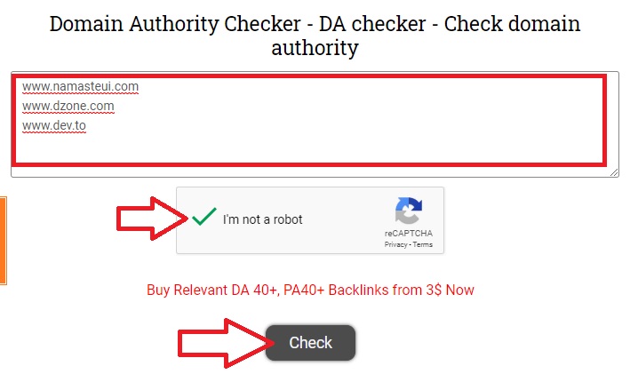 how to check domain authority of any site for free