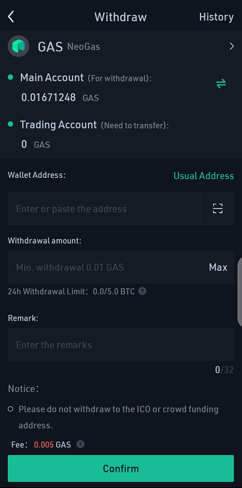 how to withdraw funds from your kucoin account