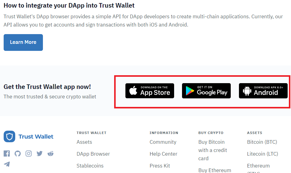 how to download trust wallet app for android and apple