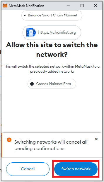 allow chainlist site to switch to the newly added network