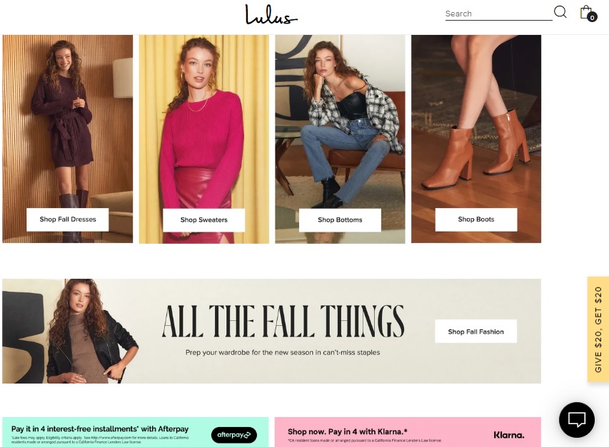 lulus: best online fashion store for formal and wedding dresses with flexible payment plan