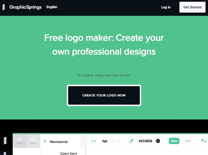 graphicsprings free logo design tool